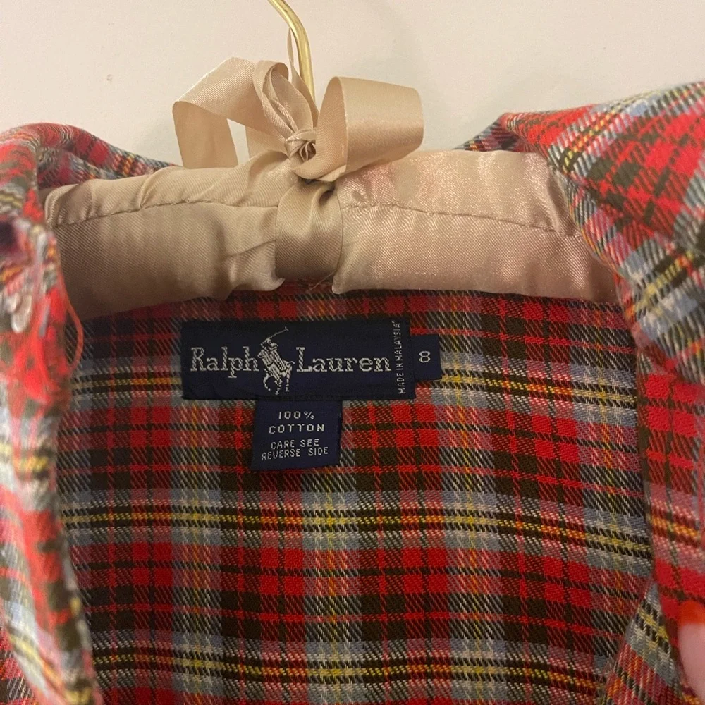 ralph lauren 100% cotton size 8 button up beautiful top - Picture 7 of 7